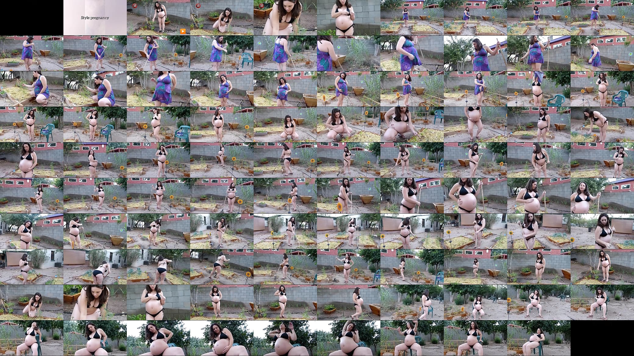 Heavily And Very Pregnant BBW Tracy Jordan: At 40 Weeks Heavily And Very BBW Pregnant, She Tidies Up The Garden and Gets Contractions -1080p 预览图