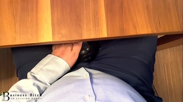 secretary in shiny pantyhose n leather boots gives boss secret footjob - he cums in business pants, businessbitch