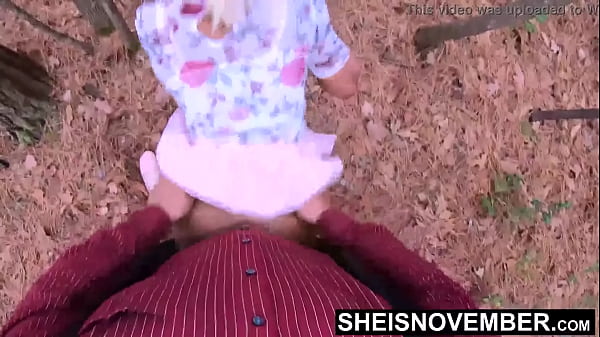 Young Black Geek Step Daughter Standing Up And Fucking Ruthless Horny Step Dad, Busty Ebony Sheisnovember Tiny Shaved Pussy Get Hardcore POV Doggystyle In Public, Big Butt And Natural Tits Out In The Wilderness Outside by Msnovember