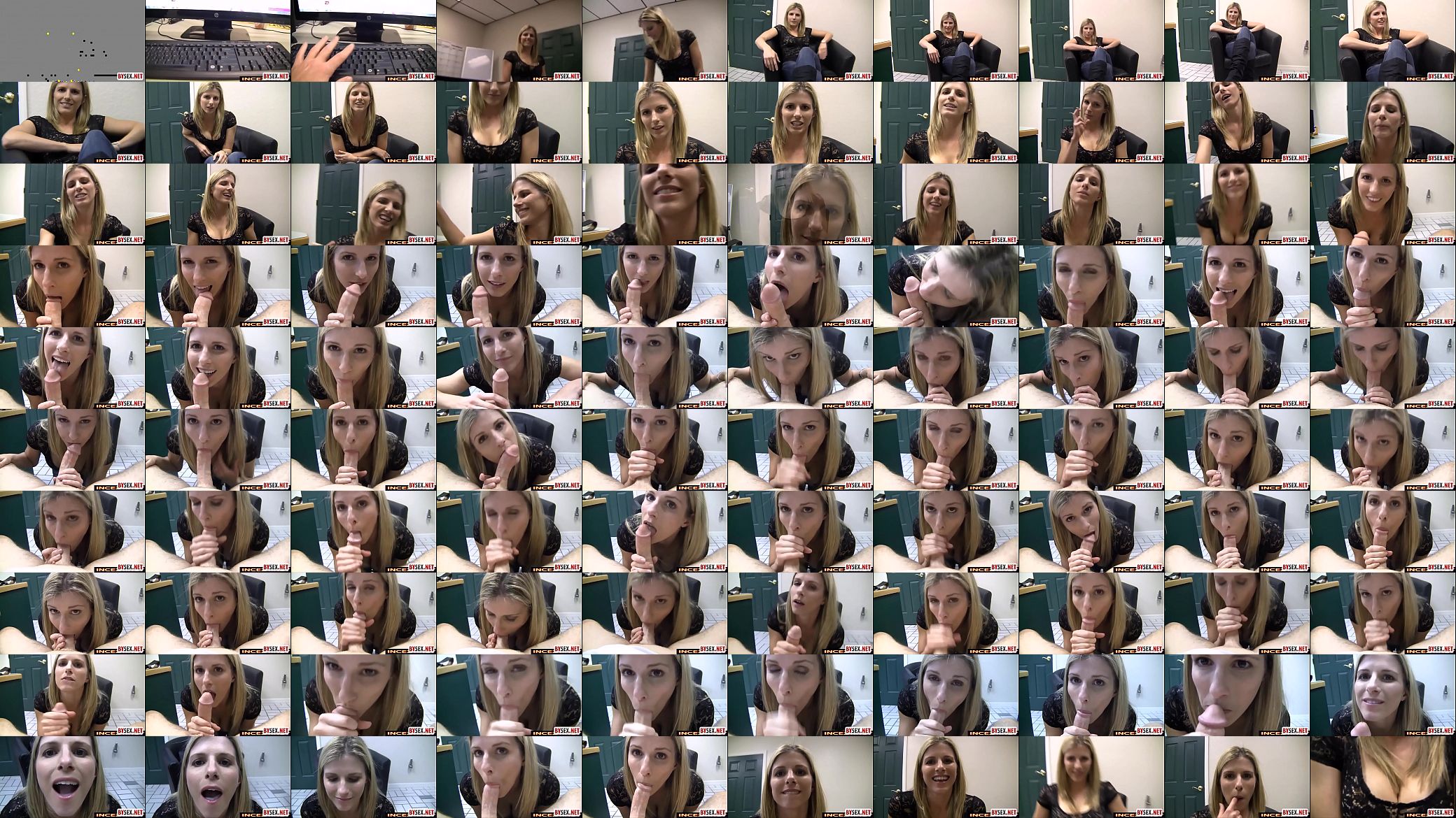 blowjob from mature blonde girl with cum in mouth - Cory Chase 预览图