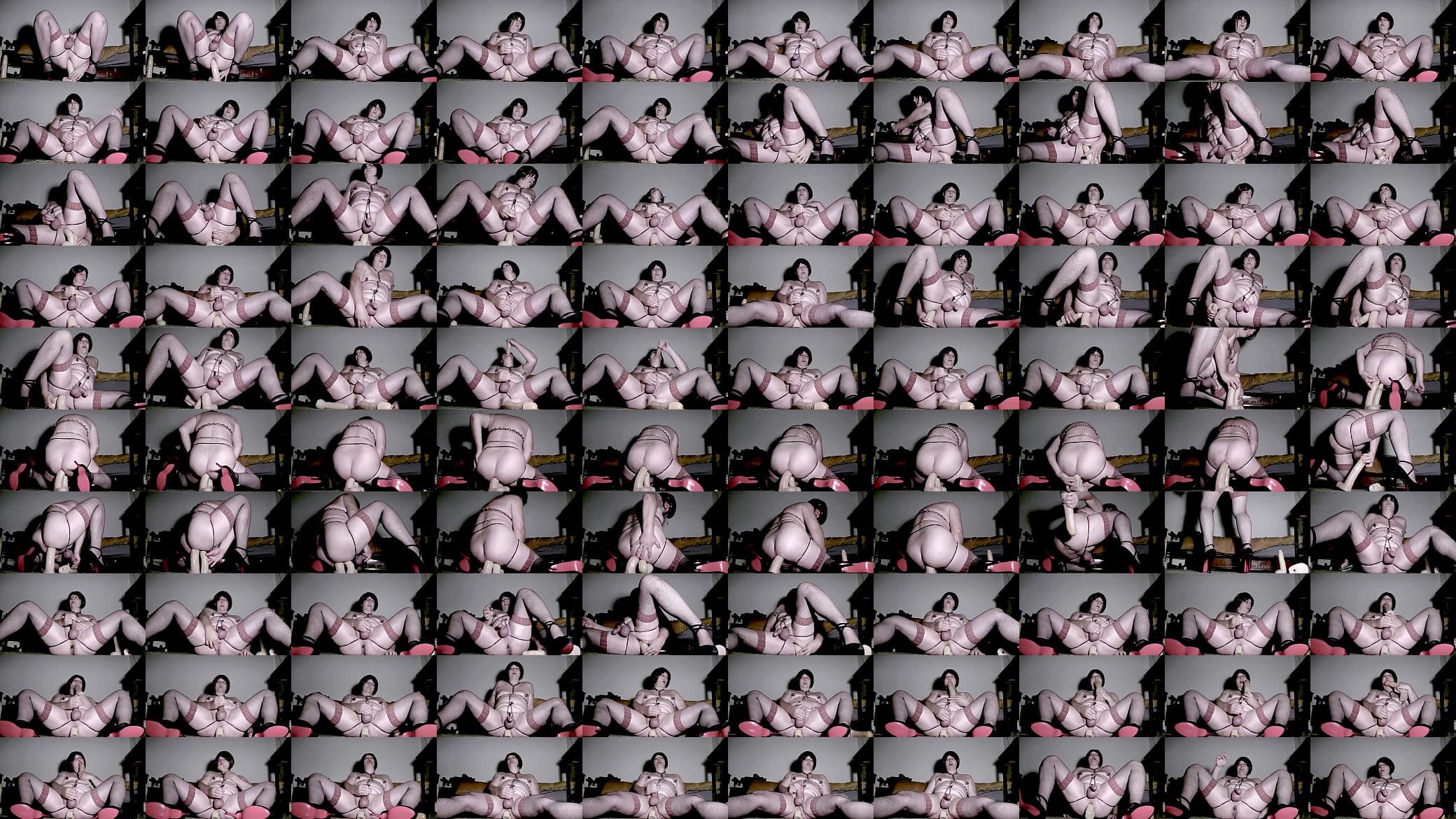 CD sissy double anal and ATM dildo session 预览图