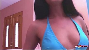 Black studs paints a brunette sluts face with hot jizz after fucking her raw