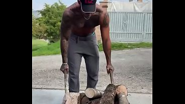 Your lumberjack is jerking off