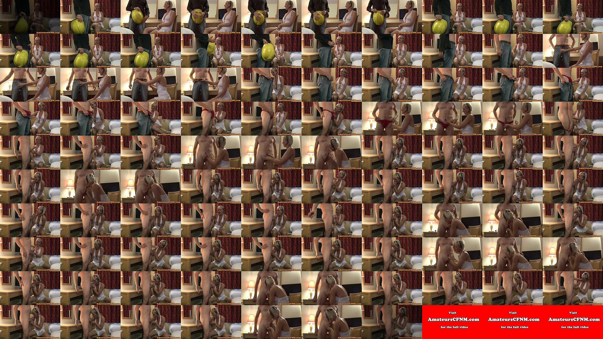 Busty CFNM amateur sensually munching on cock 预览图