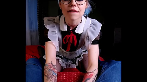 ANAL lesson and CUM INSIDE for NEON HAIRED DOLL in GLASSES