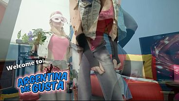 巨乳の試着動画、タイトジーンズ、ふっくらキャメルトゥ美女！