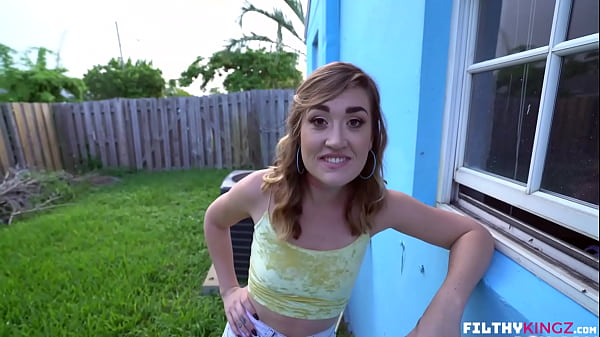 Kat Monroe Blackkmailed By Her Stepbro Into Fucking in the BackYard