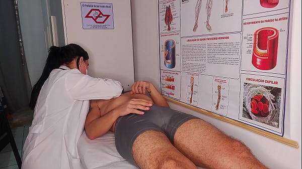 Erection in front of the nurse