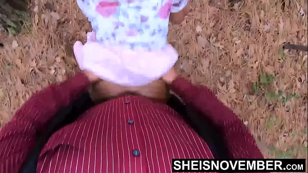 HD I Fuck My Step Dad Big Cock In Woods On Dirt, Cute Busty Ebony Woman Sheisnovember Voluptuous Natural Tits and Colossal Nipples Bouncing During Upskirt Hardcore POV Sex In Public, Secrete Step Daughter Taboo Rough Riding on Msnovember