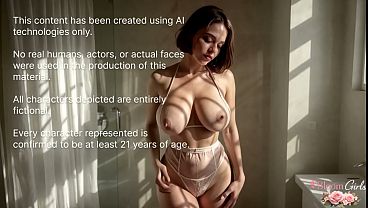 A shy 18-year-old girl has sex for the first time and swallows cum, she clearly enjoys it [AI]