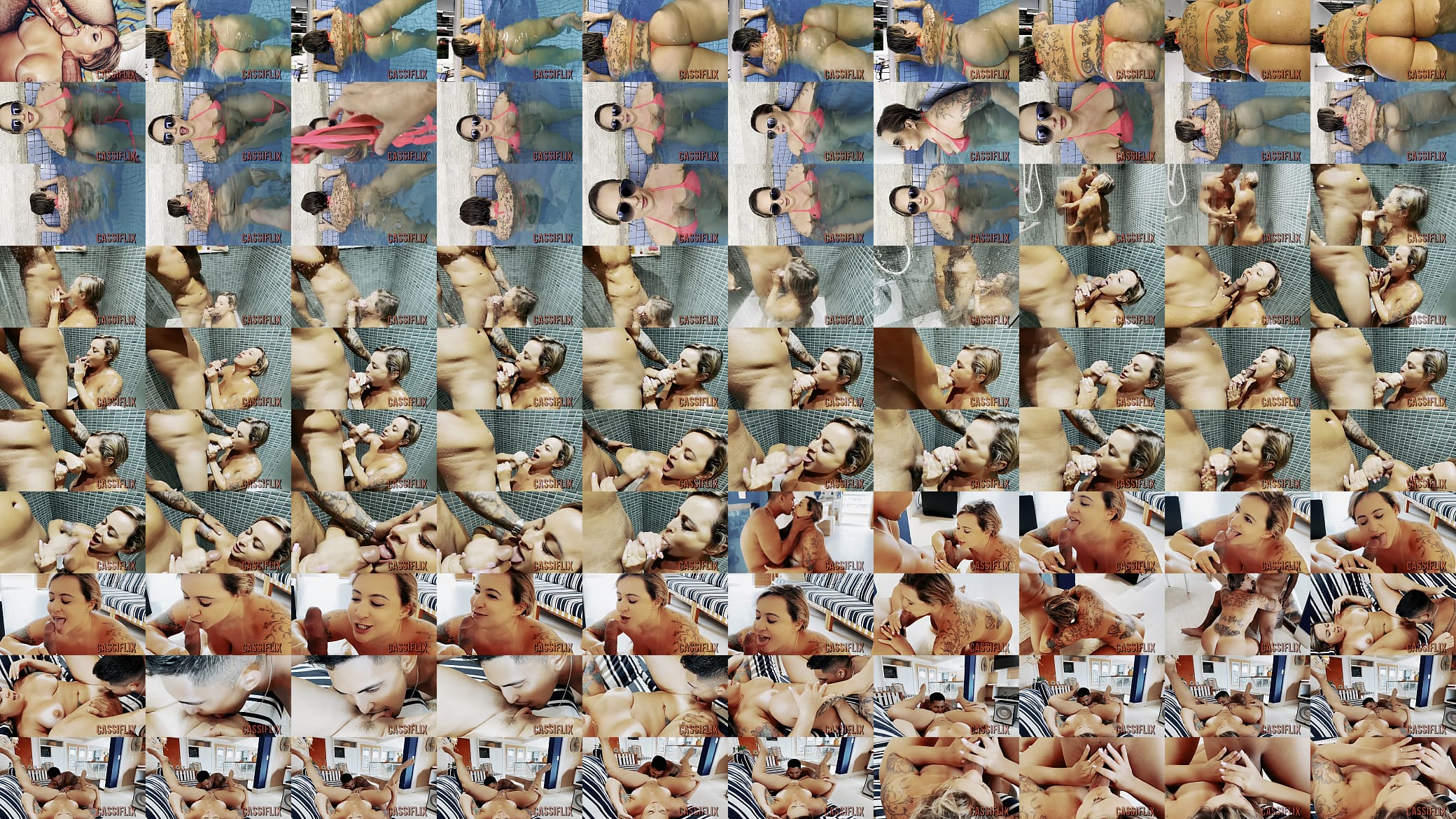 Estava provocando neg&atilde;o na piscina mostrando minha bucetinha, n&atilde;o resisti fui tomar banho com ele e chupar aquele pauz&atilde;o duro e grosso - Completo no Cassiflix 预览图