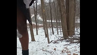 Things I did privately for free in my snowy backyard a little more naked looking around this time of the year last year 3