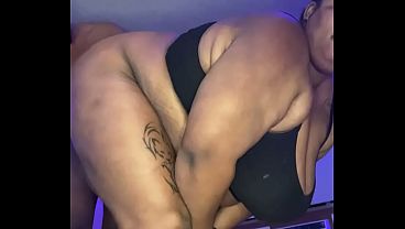 My bd oiled my pregnant body down and busted a quick nut in my pussy