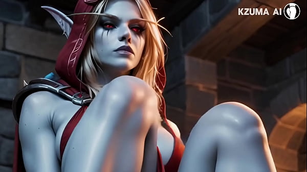 Hot Sylvana Windrunner getting her pussy fucked all wet - AI Generated