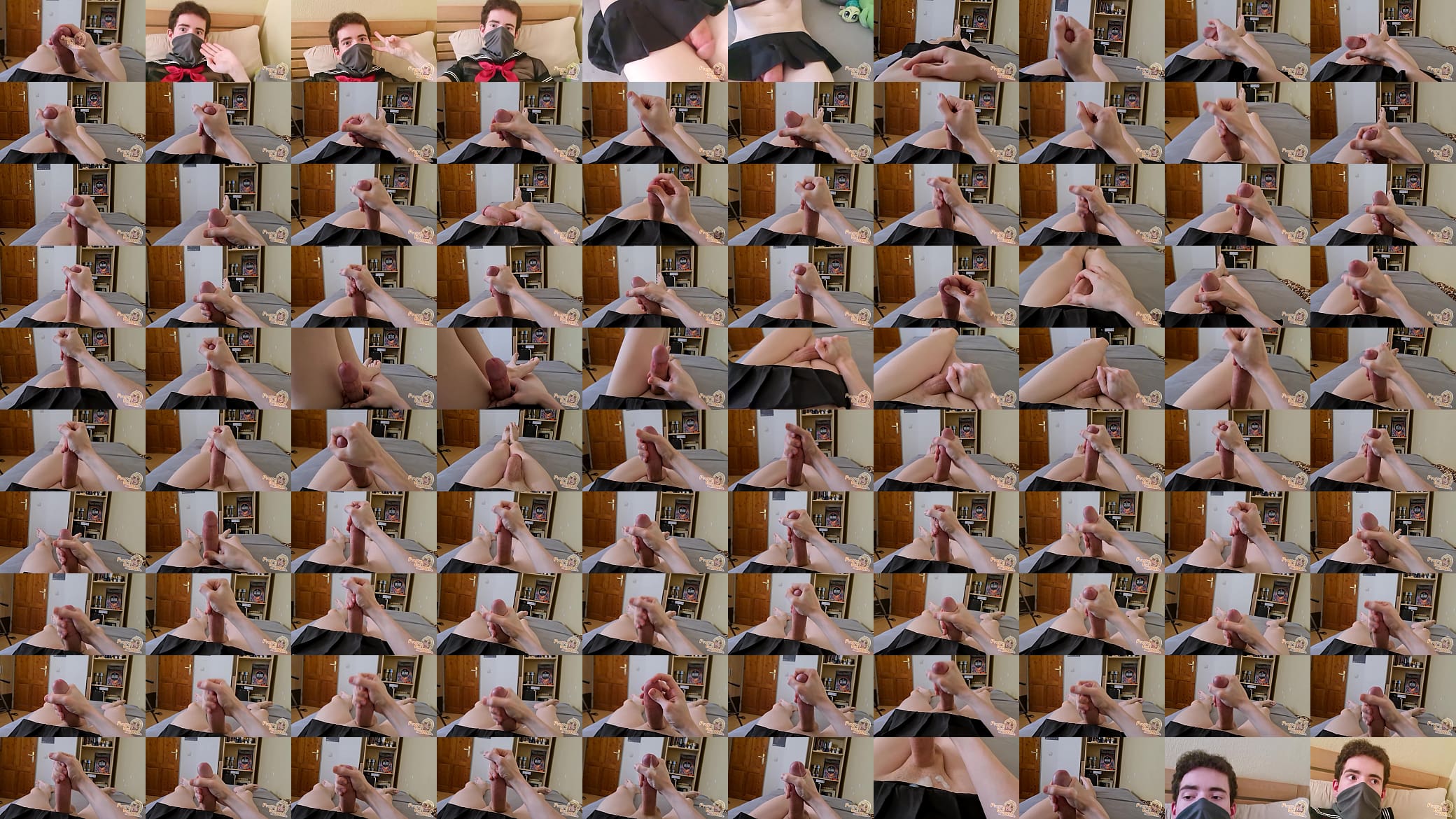 Femboy with beautiful eyes jerks off and cums 预览图