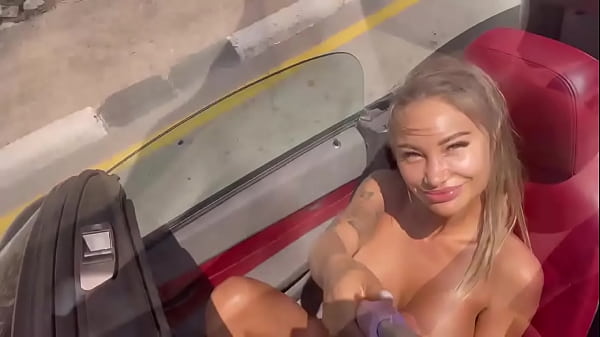 Pornstar Monika Fox Rides Naked And Squirt Masturbed Right In Convertible