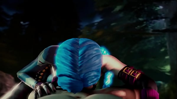 Jinx Blowjob and ride league of legend (with sound)