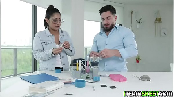Nerdy nympho Binky Baez wants an aggressive fuck sesh