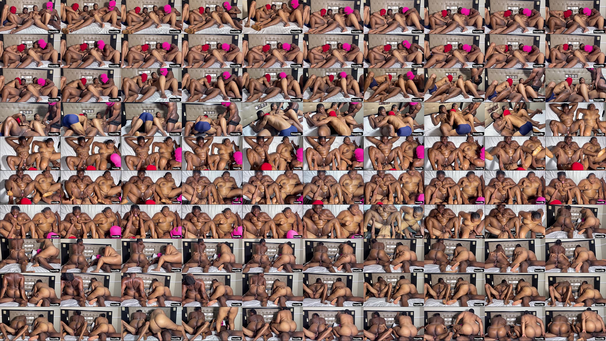 Horny BBWs got fucked by two BBCs in a foursome group sex 预览图