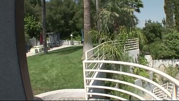 Redhead Ava Little takes off her blue bikini to fuck two big toys