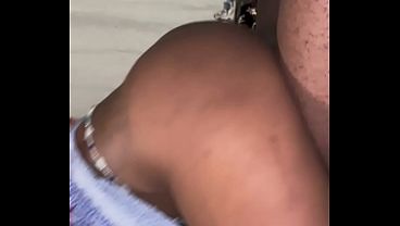 Ebonyprincess fucking me doggy style squirting water pussy on the bed
