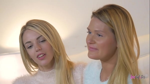 Erotic lesbian blondes Abby Cross and Blake Eden excitedly lick each other and use dildos.