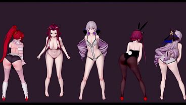 Nude Anime Girls in Perfect Sync