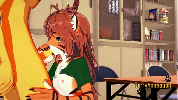 Furry Futanari Hentai 3D - Dog Futanari and Tig...