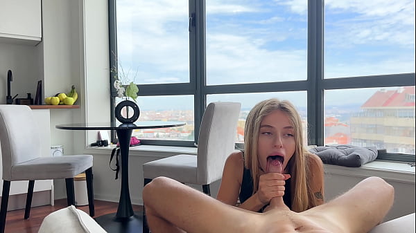 Student in Sneakers Jumping On Her Roommate's Dick