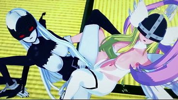 Két animé lány forró testükkel játszik egymásnak