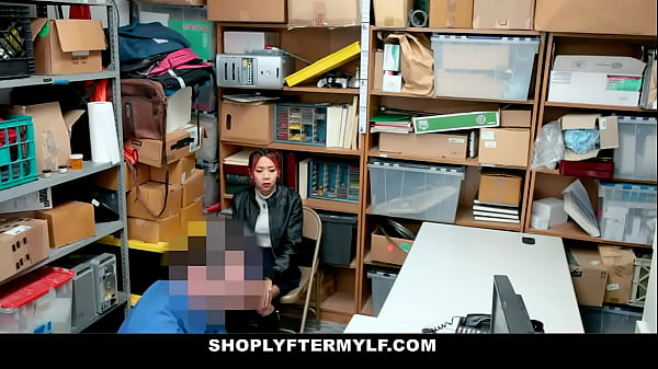 Asian teen gets facial and fucks after shoplifting in hd