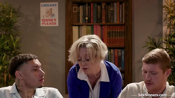 You two try to learn with your big cocks out in my library?