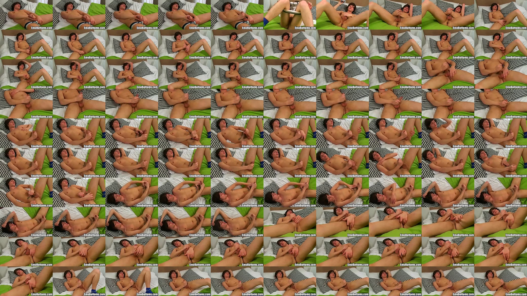 Horny emo twink Sandy Jenkins tugging on his hard cock 预览图