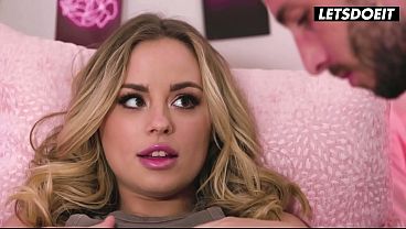 Curvy Tattooed Blonde Gags On Cock, Jerks His Dick... Then He Stretches Her Pussy Open With His Fingers
