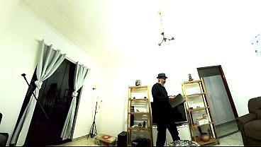 Cuckold watches the debt collector fuck his wife. Cuckold POV.