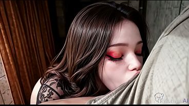 Slender Asian beauty spreads wide for intense hard fucking [AI]