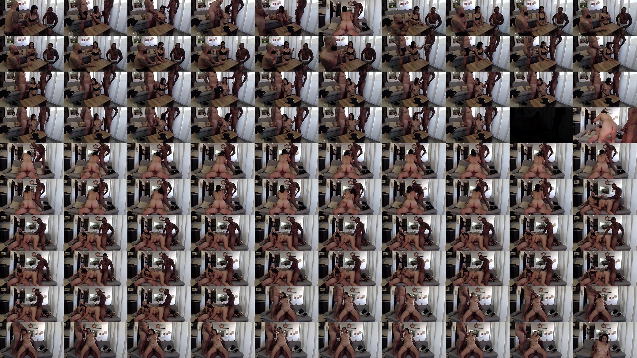 My first threesome and I make my hot friend who wants to eat two cocks at the same time eat my whole big black cock 预览图
