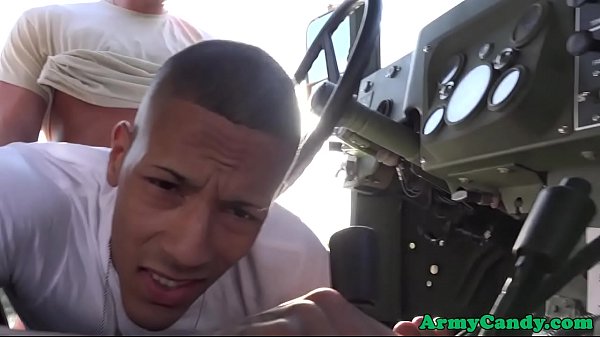 Download Video - Muscular soldier analfucked ontop army truck