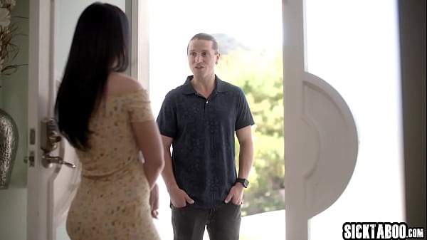 MILF Jennifer White tit fucked by stepson before he fucked her so hard
