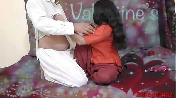 Desi indian step sister celebrating Valentine's day with her brother