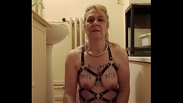 2026 03 18 Slave F tied to the radiator, uro and belt