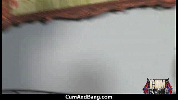 Sexy ebony snatched and group fucked by white dudes 14