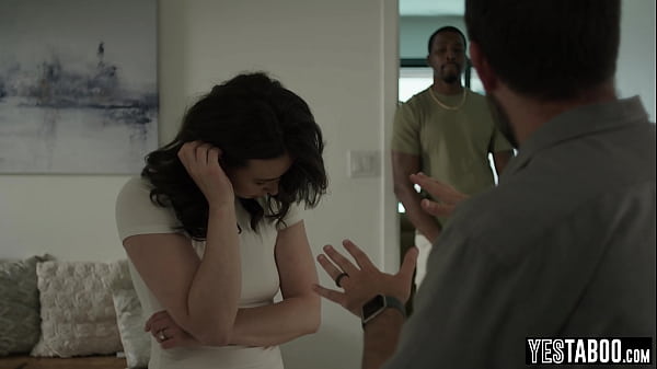 Horny cuck husband gets his depressed wife a big black present