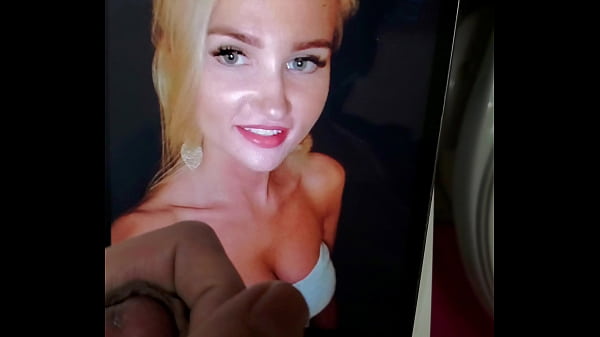 Cum tribute for blonde