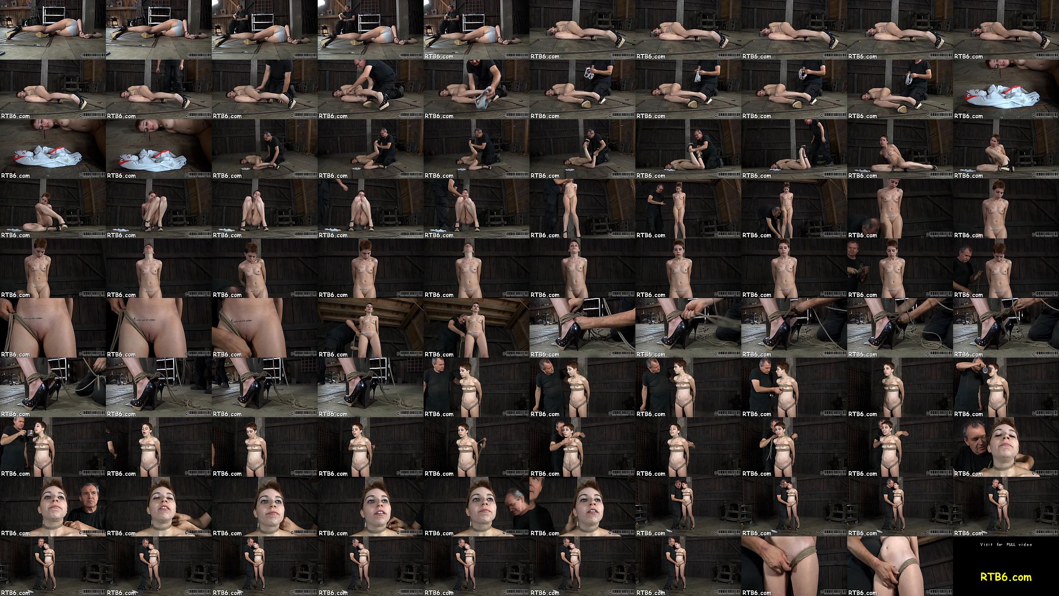 Restrained beauty is hoisted up for her hawt castigation 预览图