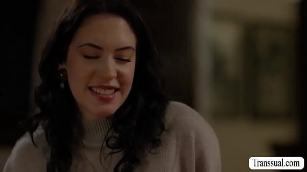 Latina TS eats and fucks stepsisters pussy