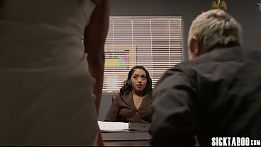 Horny babe and big dick guy enjoyed rough threesome sex