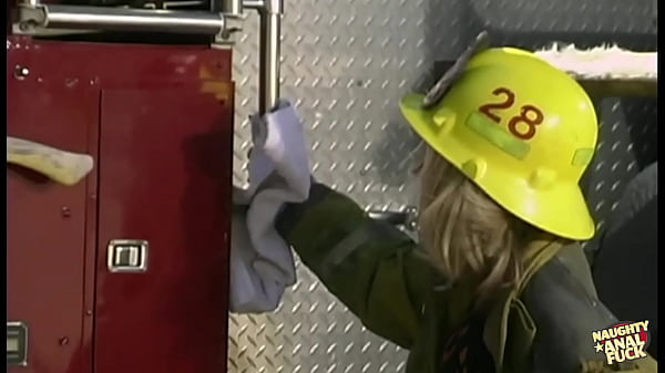 These super sexy firefighters had incredible sex next to their fire truck after cleaning it