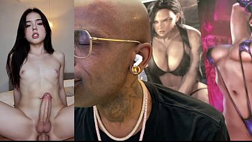 Transgender Christmas Cock Sucking, Beautiful Tight Teen With A Hard Trans Cock & Riding A Thicc Dick, Hard Ebony Babe Cumming All Over Herself, Tasty White Cum Flowing Cock, AI Generated