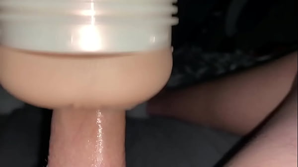 Horny boy cums with Lana Rhoades Fleshlight whi...